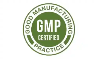 Good Manufacturing Practice badge ensuring production quality