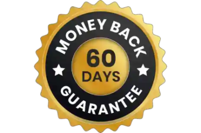 Purisaki 60-day guarantee badge providing trusted customer assurance